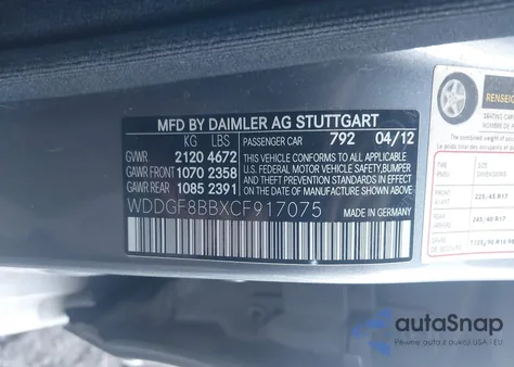 2012 Mercedes-Benz C 300 Sport 4Matic from USA, damaged, VIN WDDGF8BBXCF917075